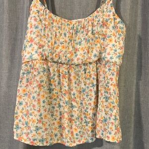 Dillards Flowery Tank Top